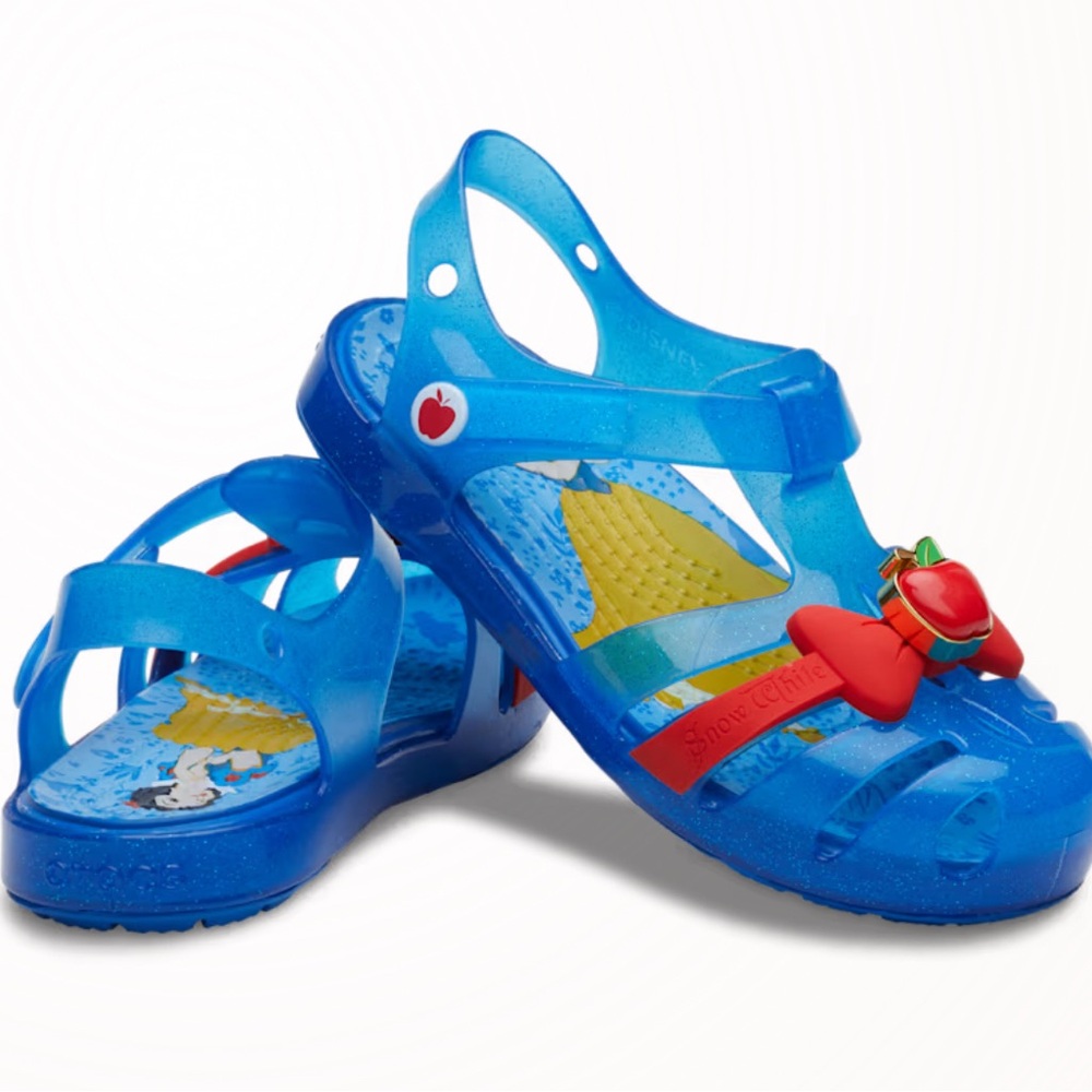 CROCS Blue and Red Sandals with Ventilation Holes